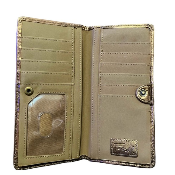 Vintage Fossil Butterfly Trifold Wallet - Picture 2 of 7